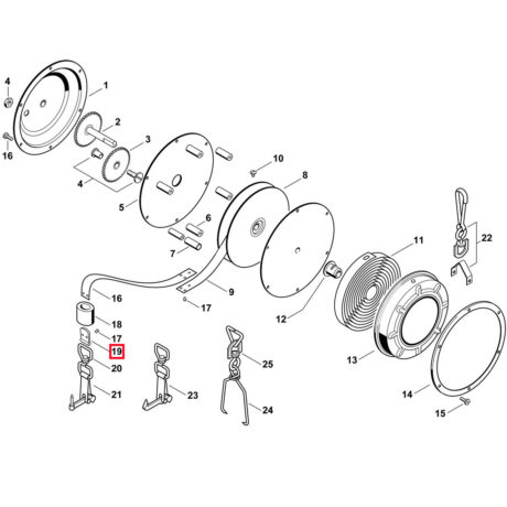Maßbandbefestigungklammer 5 Stück pro Packung