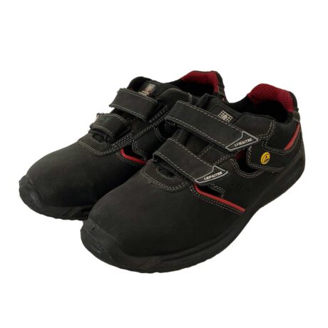 Lemaitre Super X Fresh S1P ESD SRC Sicherheitschuh Klettverschluss schwarz mit rote Nähte Gr. 41
