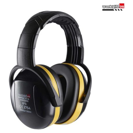 Passiver Komfortkapselgehörschutz EP 2 Medium 301 gr leicht, verstellbare Bügel mit Polster, SNR-Wert 32 dB, gelb