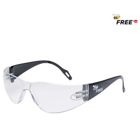 Free Kids Safety Glasses klar, Schutzbrille für Kinder aus schlagfestem Polycarbonat, schützt vor schädlichen UV Strahlen, weiches Nasenpolster. EN166