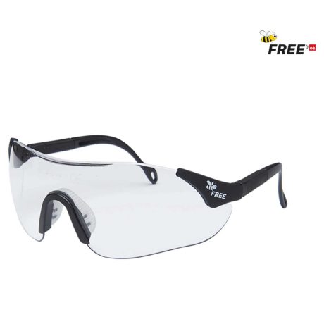 Free Safety Glasses klar, Schutzbrille mit weichem, integriertem Nasenbügel und klarer antibeschlag Polycarbonatscheibe, schützt vor schädlichen UV St