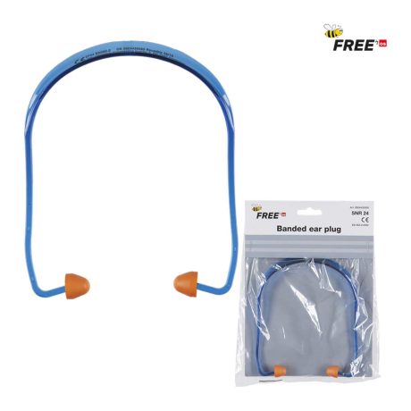 Free Bügelgehörschutz aus Polycarbonat mit konisch geformten Stöpseln. SNR Wert 24 dB.